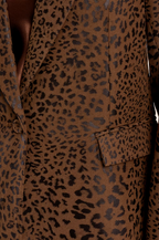 LEOPARD CHOCOLATE BLAZER