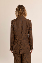 LEOPARD CHOCOLATE BLAZER