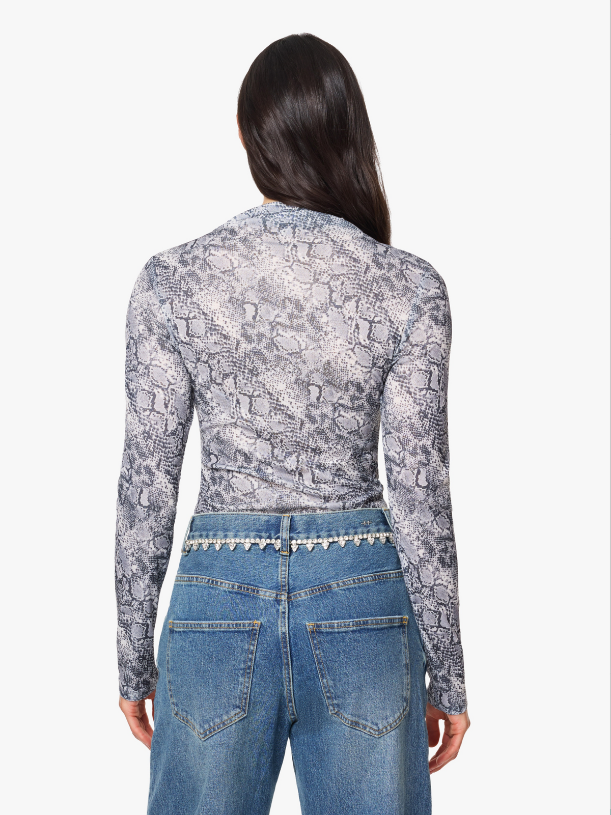 SNAKESKIN TURTLENECK TOP