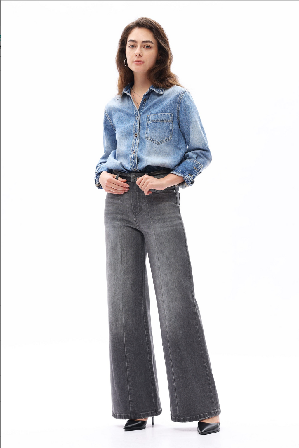 GALINDA GRAY HR WIDE LEG BAYEAS