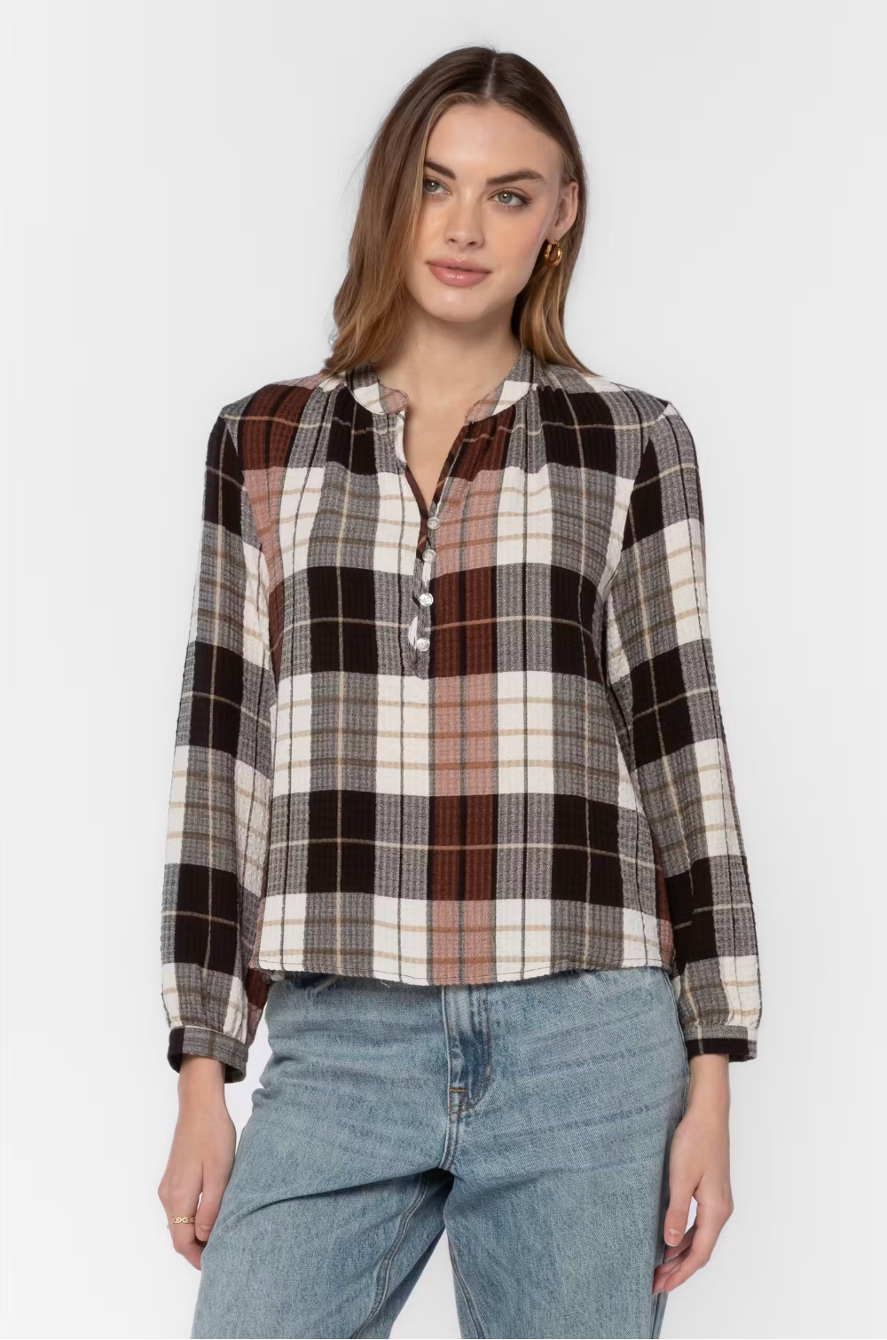VELVET HEART KEVIN ALOEWOOD PLAID SHIRT