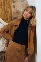 CAMEL SEUDE PERFECTO JACKET