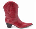 MATISSE BENJI RED CROCODILE SKIN BOOT
