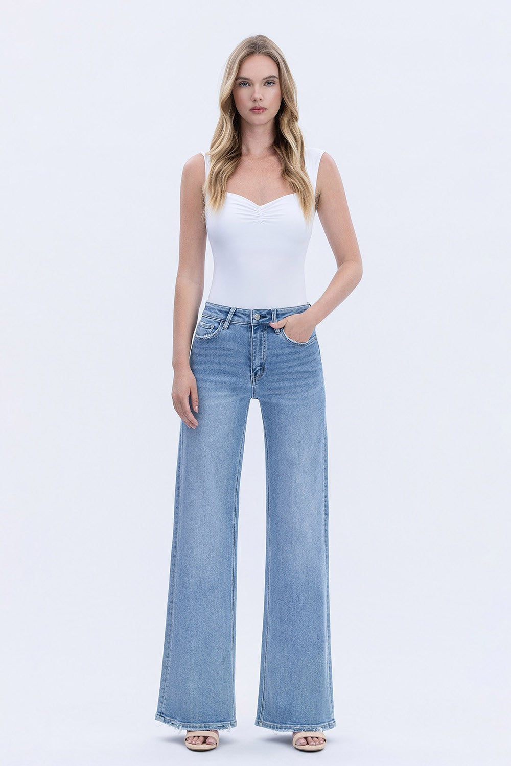 VERVET TAYLOR HIGH RISE WIDE LEG JEAN
