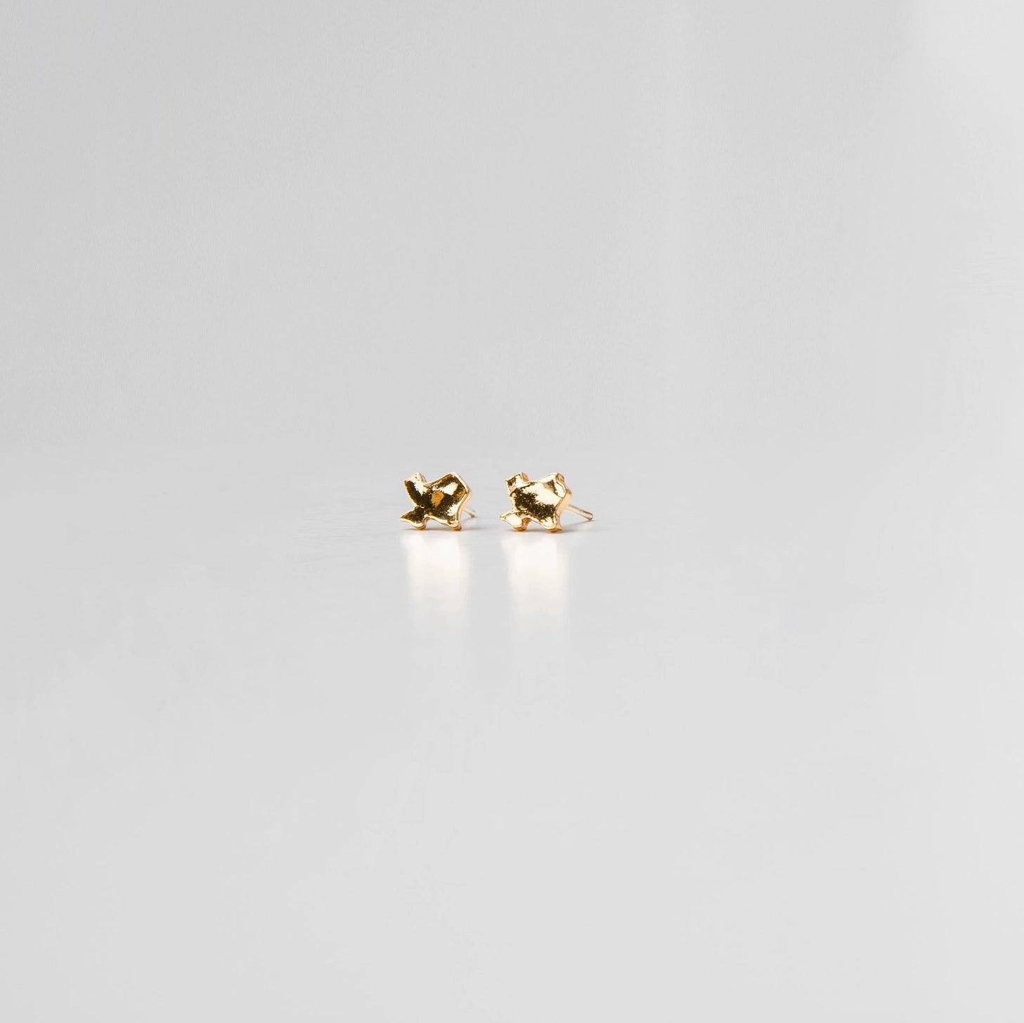 24K GOLD HAMMERED TEXAS STUDS