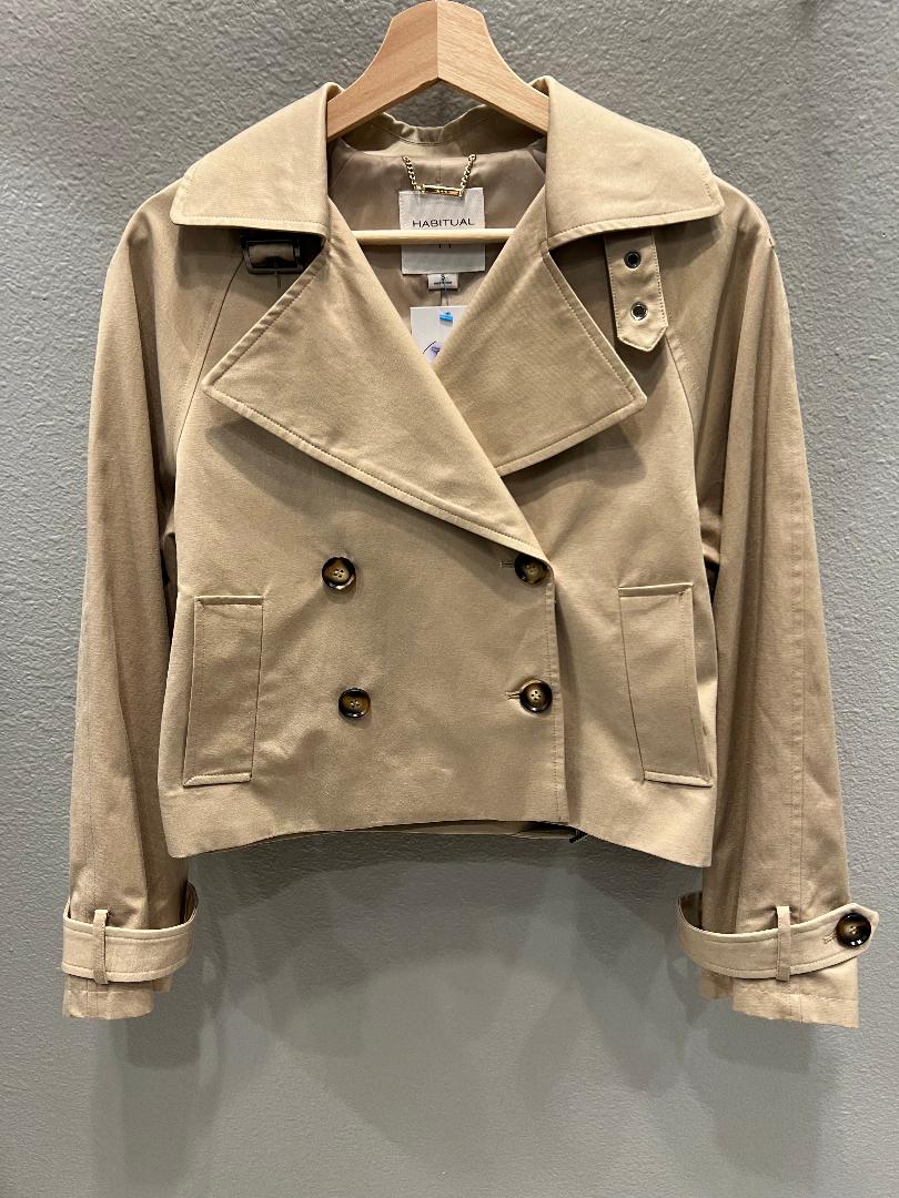 HABBI TAN TRENCH COAT W/ BELT