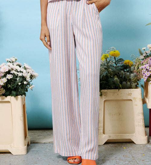 ORANGE STRIPED TROUSERS