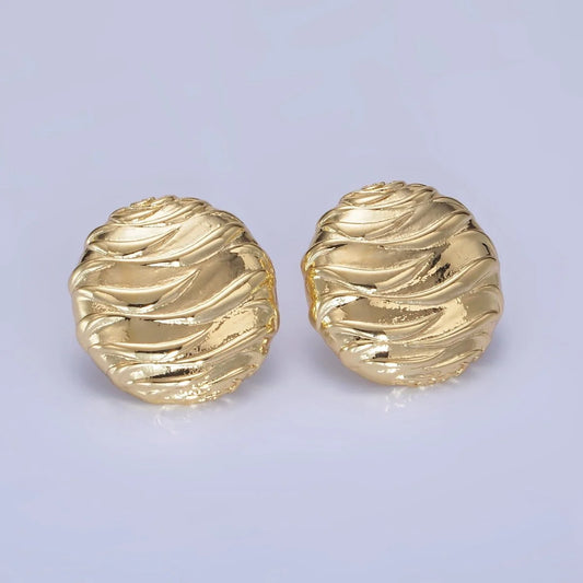 WAVE TEXTURED ROUND STUDS