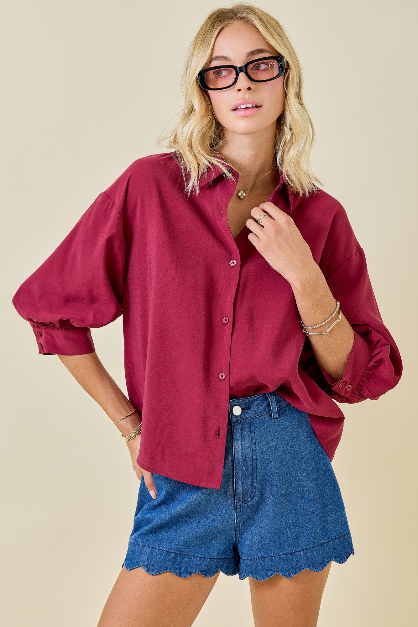 WINE BUTTON DOWN