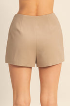 DARK TAUPE WRAP SKORT