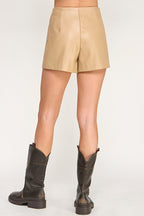 FAUX LEATHER COOL SHORT