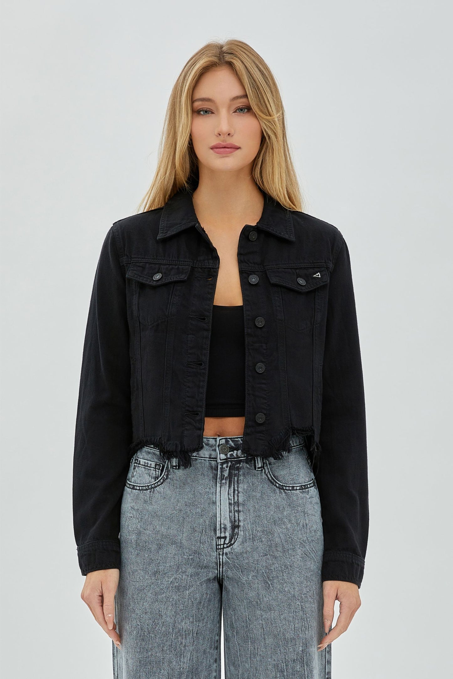 HIDDEN BLACK JEAN JACKET