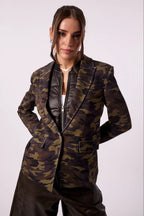 HELEN FIRESIDE BLAZER W/ PUFFER IN CAMO