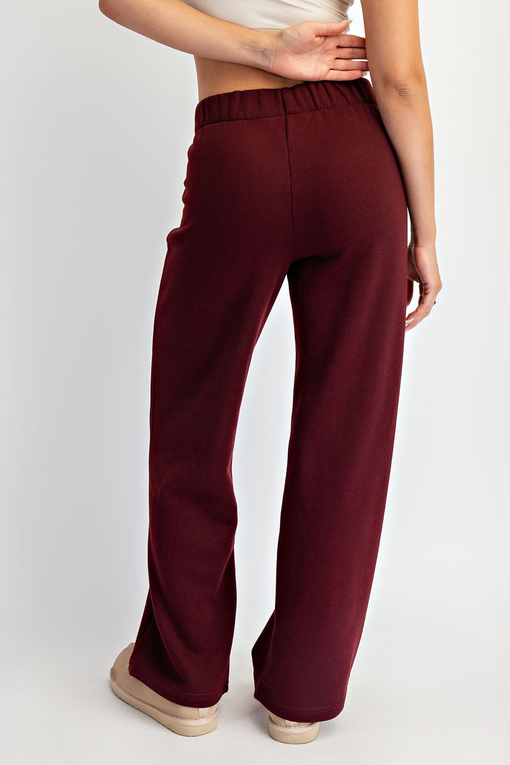 DK CHERRY FLEECE PLEATED PANT