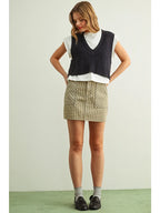 DOUBLE LAYERED SWEATER VEST NAVY