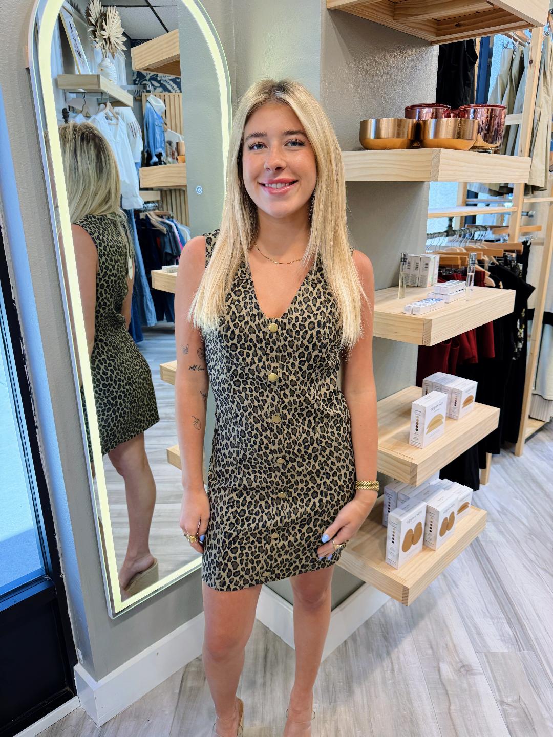 LEOPARD MINI DRESS
