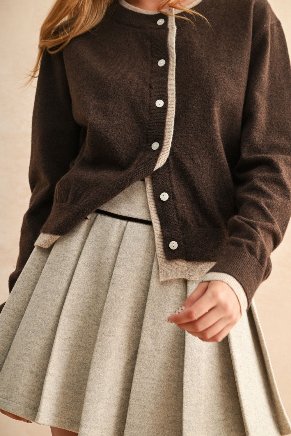 CONTRAST CARDIGAN