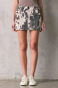HIDDEN COW PRINT SKIRT