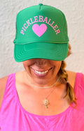 GLITTER PICKLE BALLER TRUCKER HAT