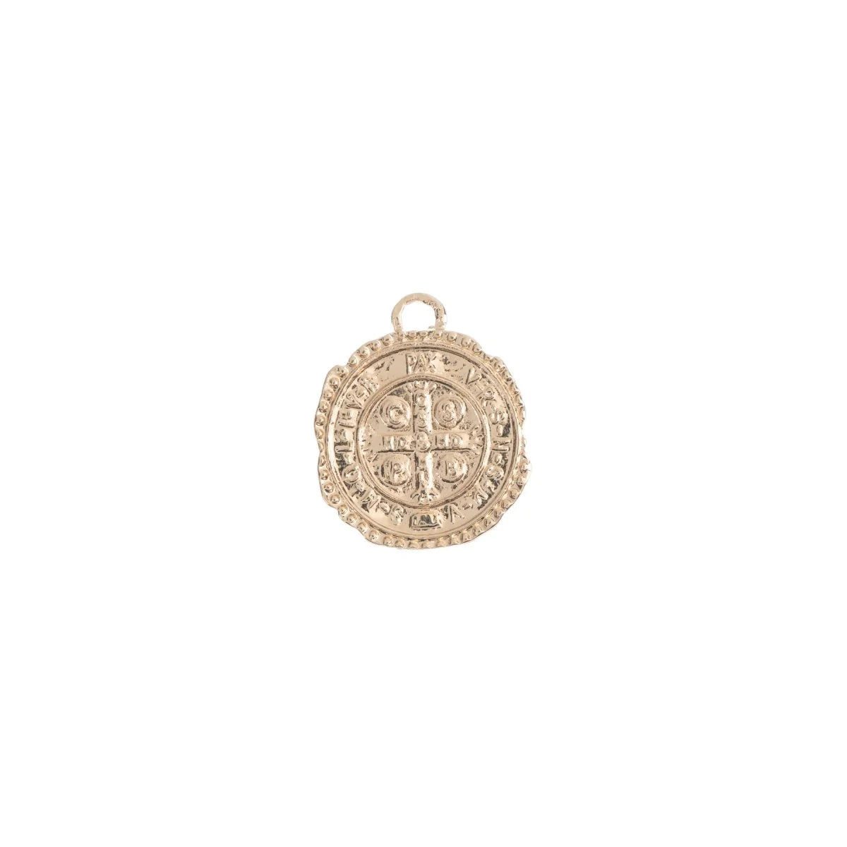 CROSS COIN CHARM 18K GOLD PLATED
