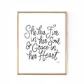FIRE IN HER SOUL & GRACE IN HER HEART PRINT 13X19