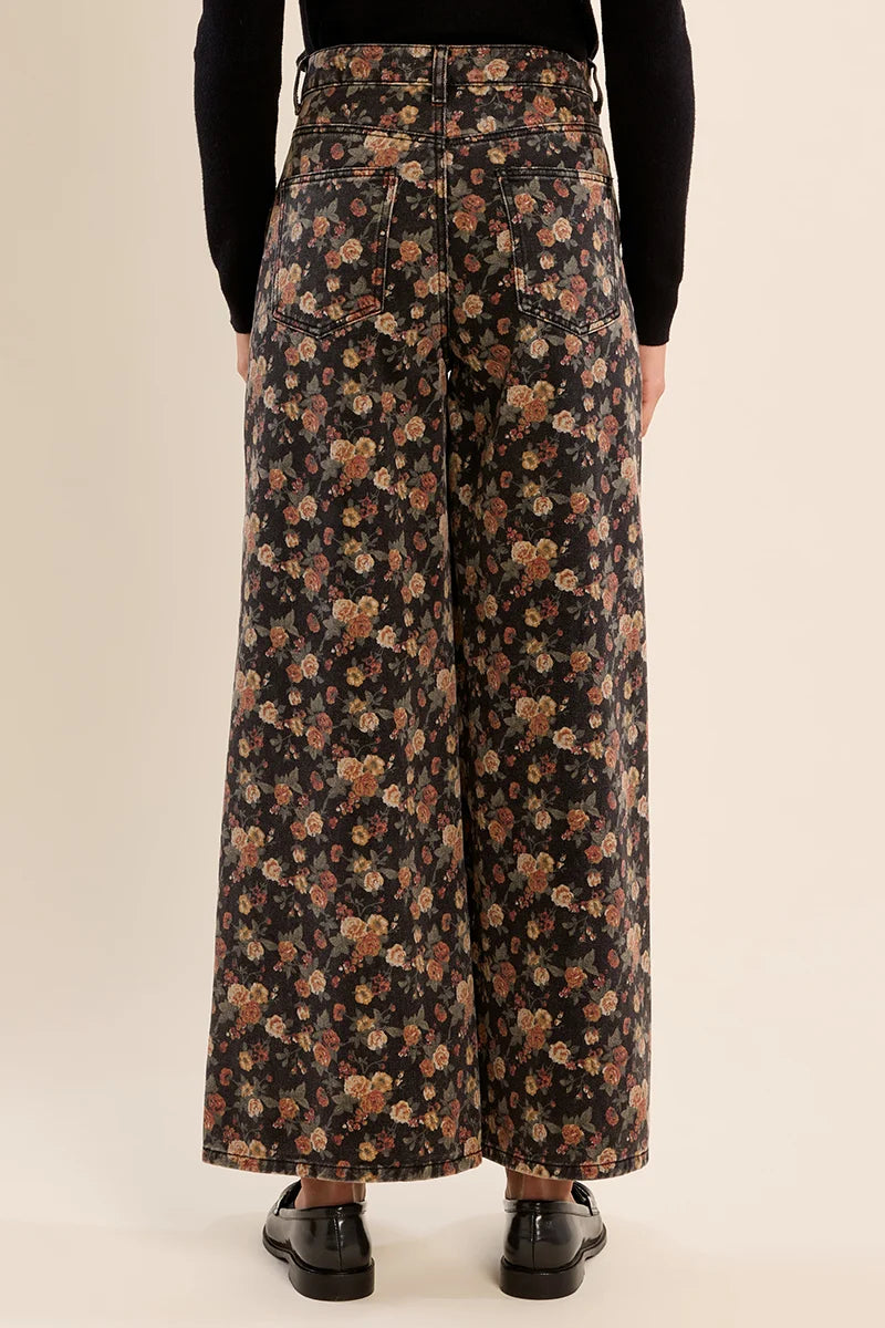 FLORAL DENIM PANT