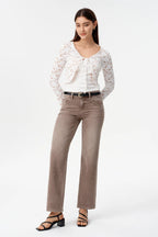 BAYEAS BRIAR MID RISE STRAIGHT LEG JEAN (COFFEE)