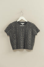 FALL COWGIRL RHINESTONE SWEATER TOP