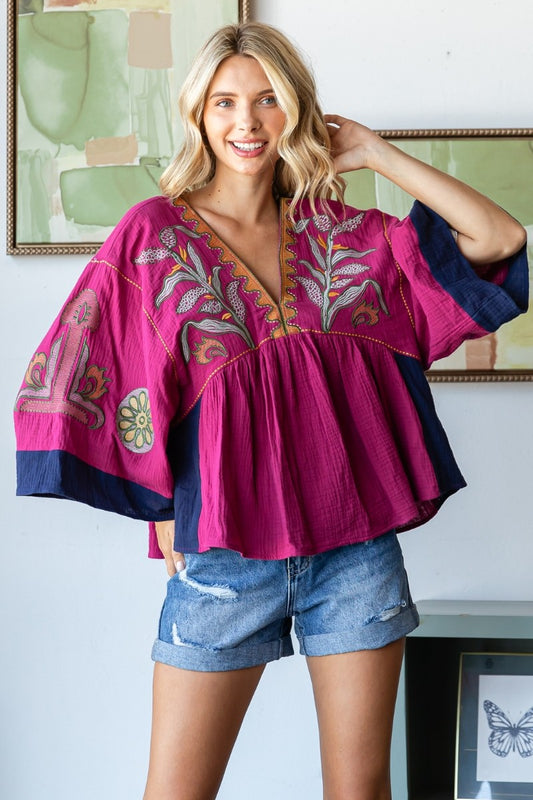 EMBROIDERY TOP