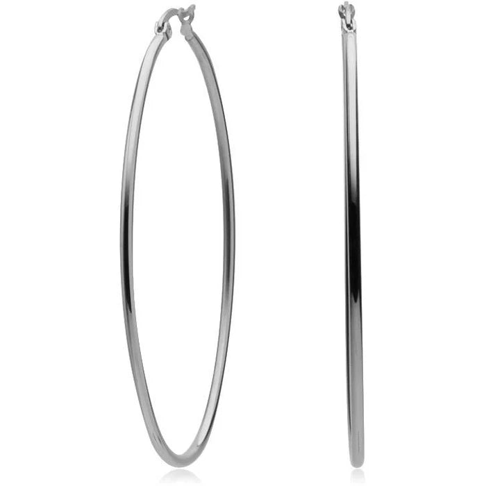 SAHIRA OVAL HOOPS (SILVER)