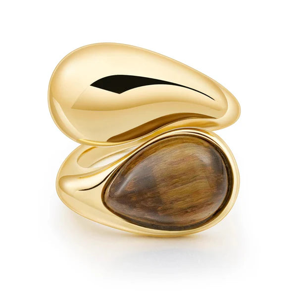 SAHIRA CAMI TIGER EYE STACKED RING