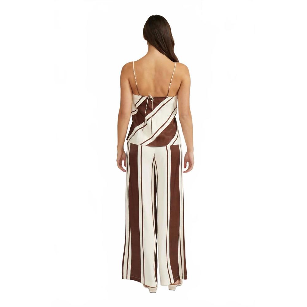 MAISY STRIPE CREAM/BROWN PANT
