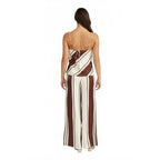 MAISY STRIPE CREAM/BROWN PANT