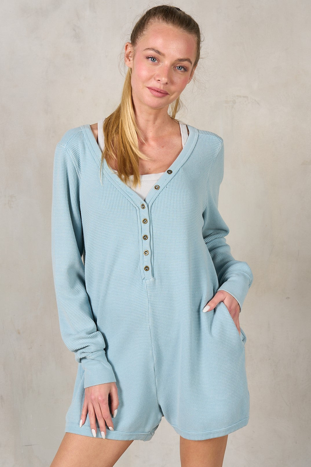 MINI WAFFLE ROMPER