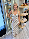 PLAID MAXI DRESS