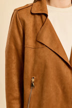 CAMEL SEUDE PERFECTO JACKET