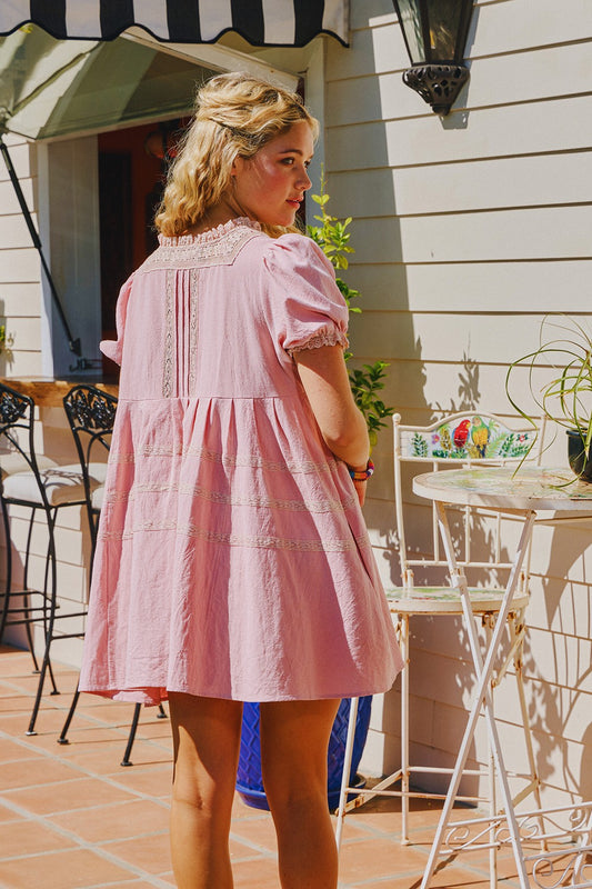 TRIMMED MINI DRESS