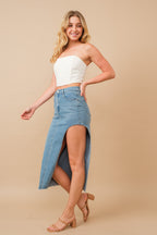MIDI DENIM SKIRT
