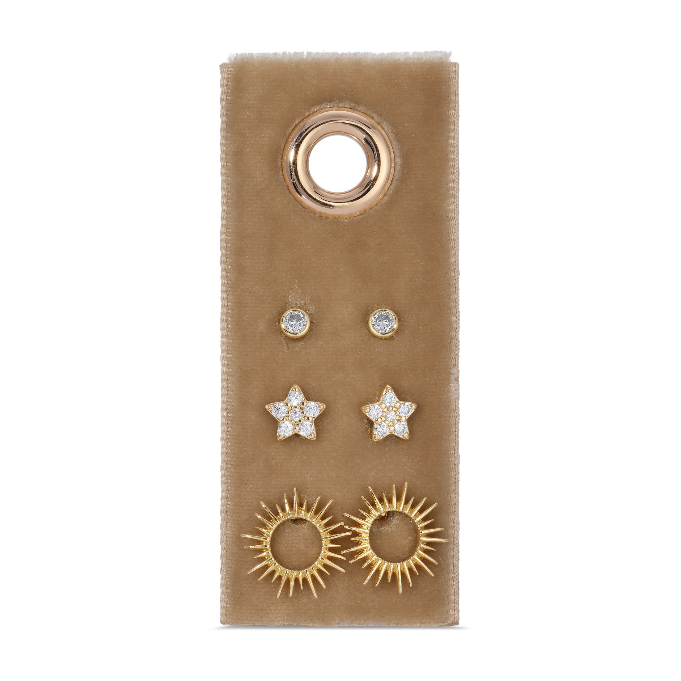 STAR VELVET STUD SET